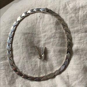 VINTAGE Necklace & Earrings sterling Silver 950